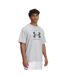 Mens Logo Heavyweight Loose T-shirt Grey Under Armour-1