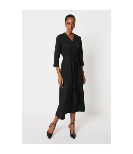 Principles Womens/Ladies Front Tie Midi Dress (Black) - UTDH6676