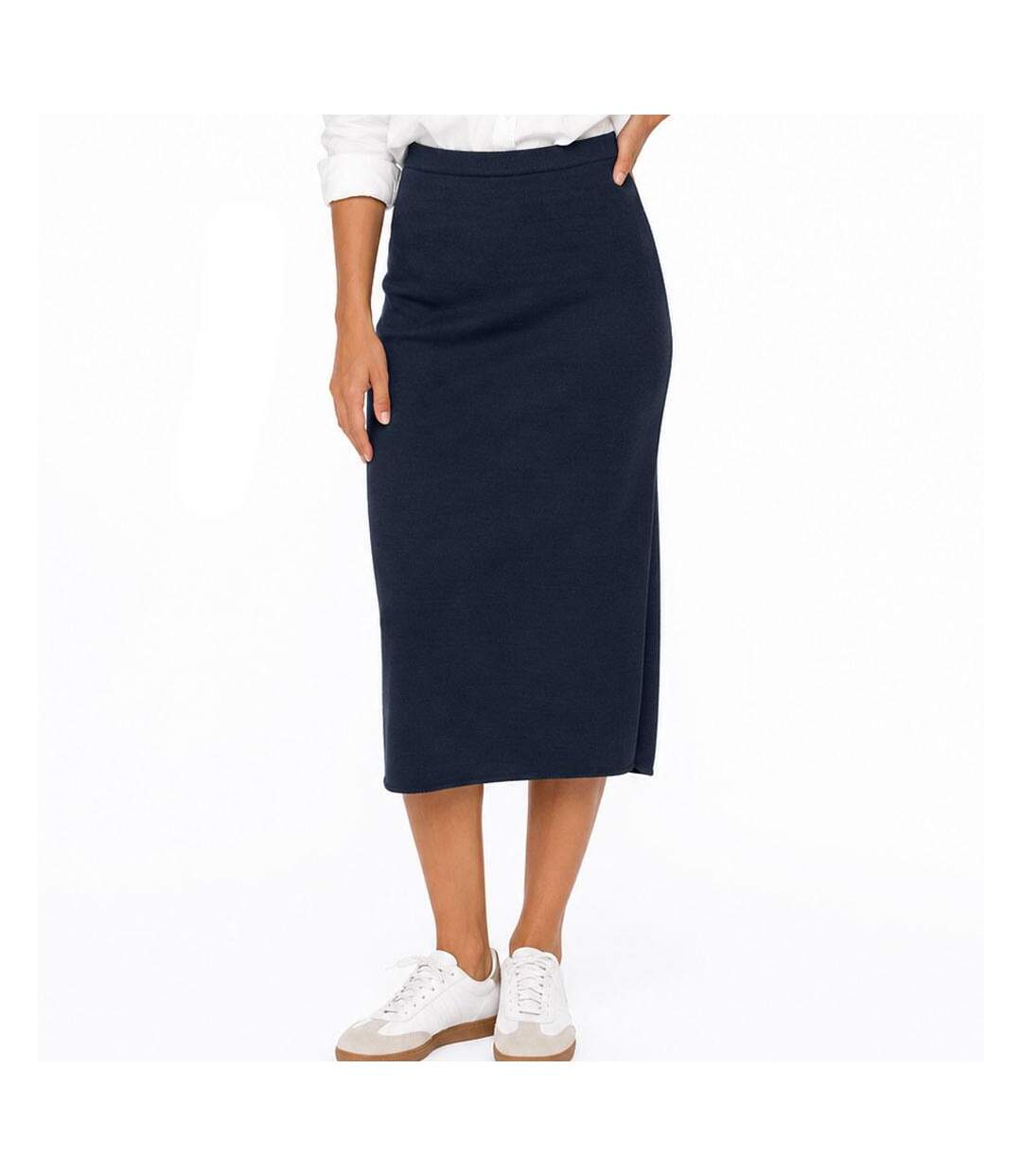 Jupe marine femme vero moda gold pinstripe-1