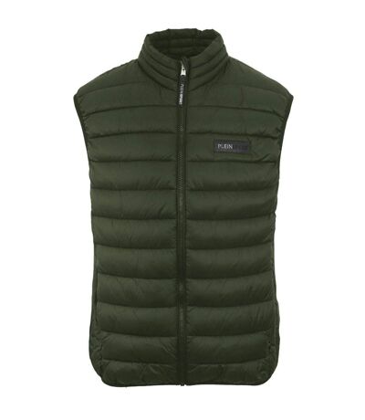 Veste Sans Manches Motif/style Logo Homme Vert Plein Sport