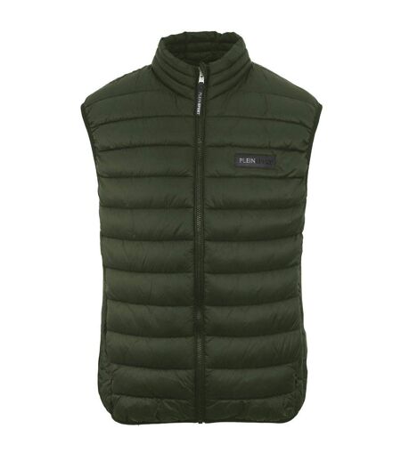 Veste Sans Manches Motif/style Logo Homme Vert Plein Sport