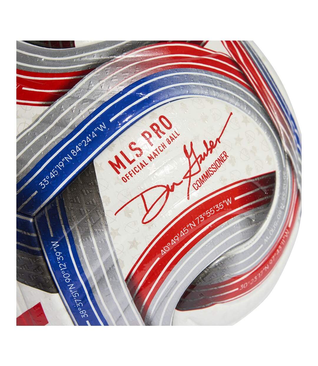 Ballon De Foot Pour Match Motif/style À Rayures Mls Pro Taille Unique Blanc Rouge Bleu Adidas-4