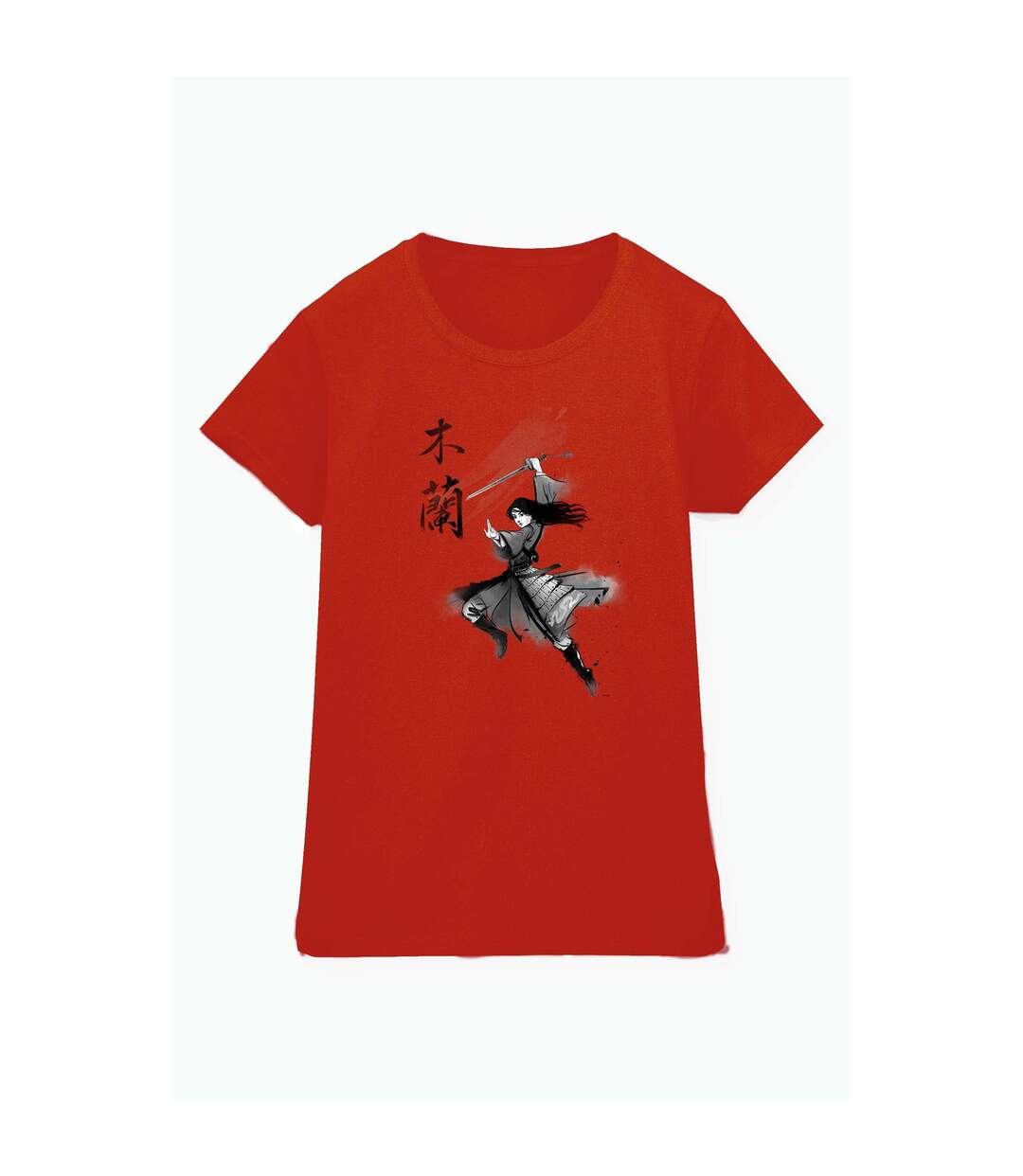 Disney Womens/Ladies Mulan Movie Sword Jump Cotton T-Shirt (Rouge) - UTBI48186-1