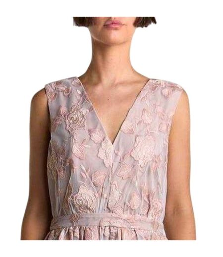 Robe De Chambre Sans Manches Motif/style Longue Femme Chair Rose Clair True Decadence