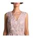 Robe De Chambre Sans Manches Motif/style Longue Femme Chair Rose Clair True Decadence-2