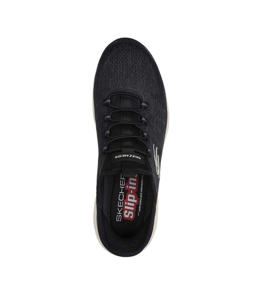 Mens Summits Key Pace Mesh Slip-in Flat Trainers Black Skechers-4