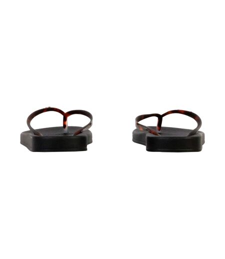 Womens/ladies Anat Connect Logo Flip Flops Black Ipanema