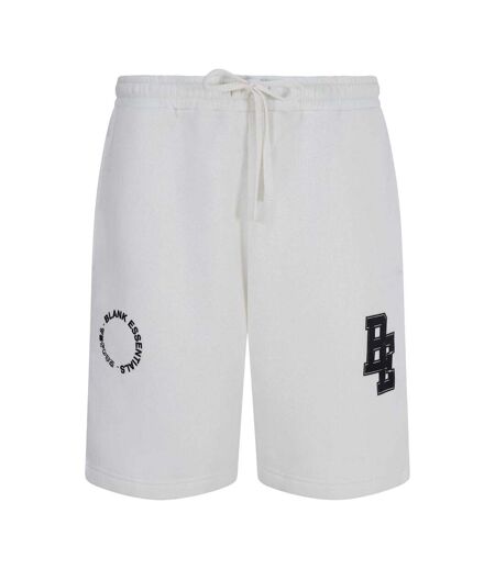 Mens Fleece Sweat Shorts Off White Blank Essentials