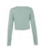 Women´s cropped crew fleece fast fashion dusty blue Bella + Canvas