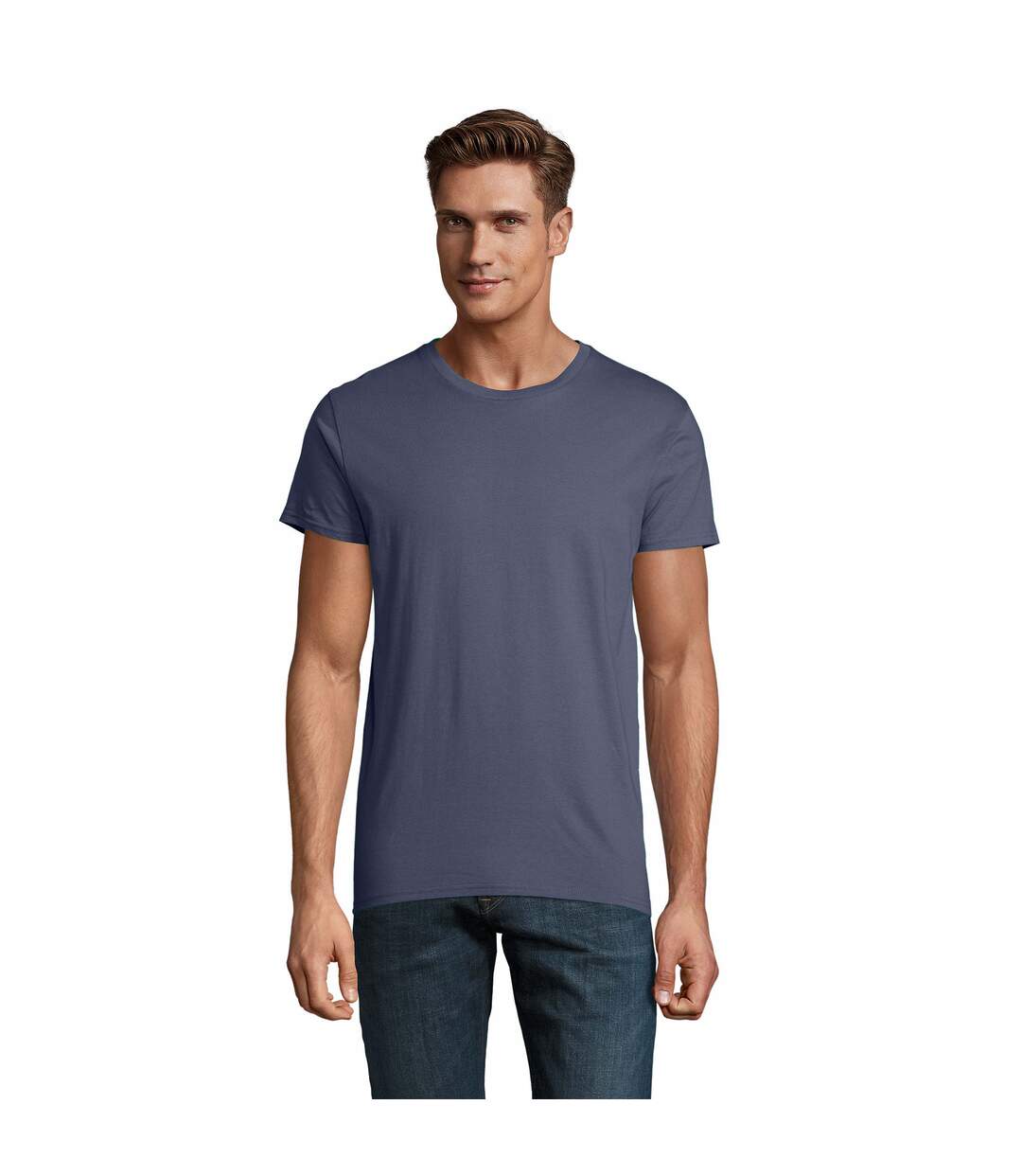 T-shirt Pioneer Homme Bleu Denim SOLS-2