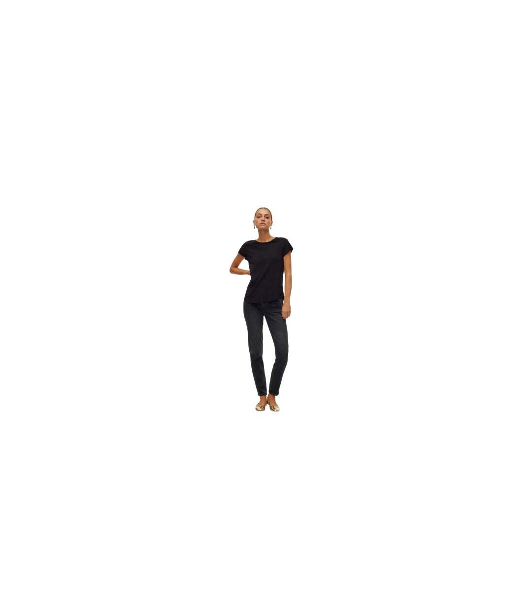 T-shirt Bella Femme Noir Vero Moda-1