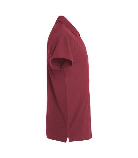 Mens Basic Polo Shirt Burgundy Clique