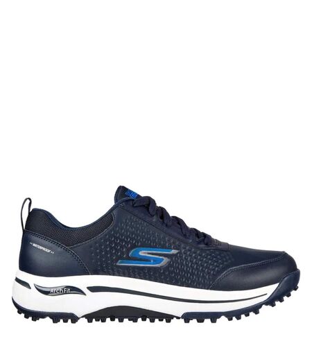 Mens go golf set up leather arch fit golf shoes navy/blue Skechers