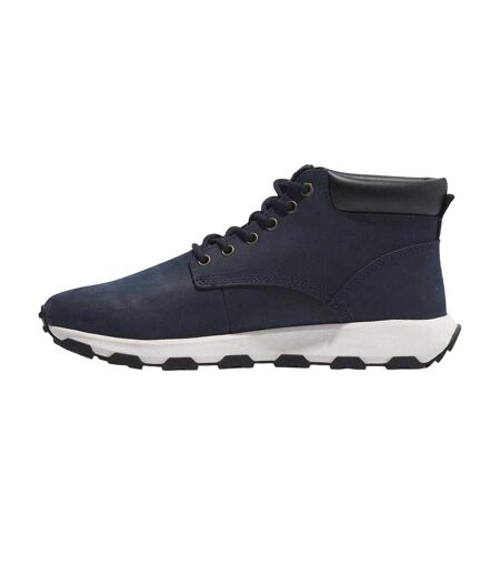Mens Winsor Park Leather Ortholite Chukka Boots Navy Timberland