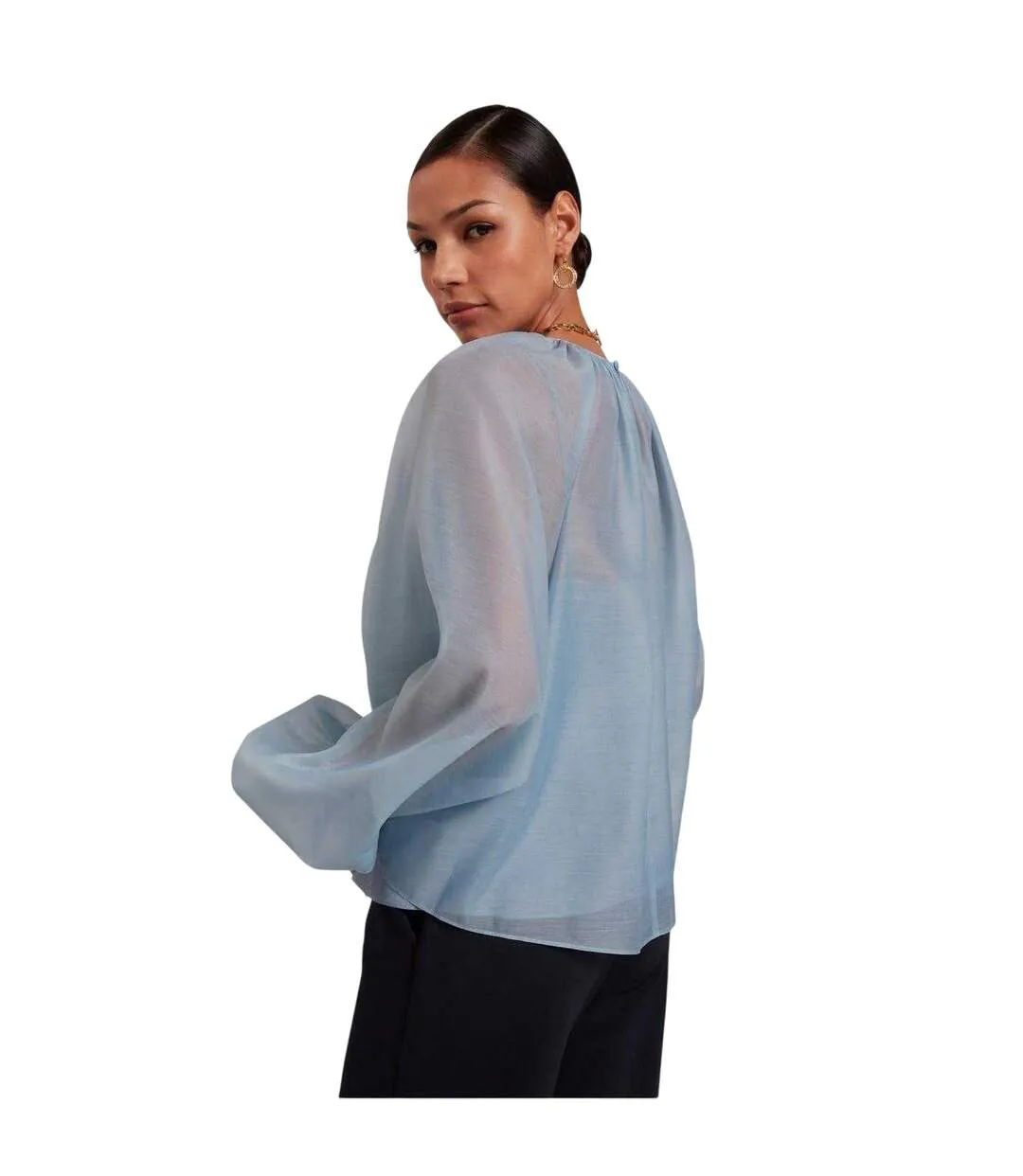 Blouse Manches Bouffantes Femme Bleu Clair Ted Baker-3