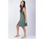 Robe courte fines bretelles MAXINE unie kaki Coton Du Monde-3