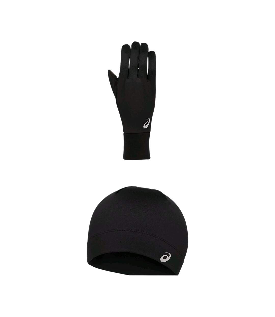 Ensemble Gants Course À Pied Adulte Noir Asics-1