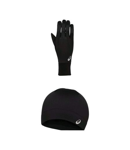 Ensemble Gants Course À Pied Adulte Noir Asics