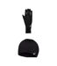 Ensemble Gants Course À Pied Adulte Noir Asics-1