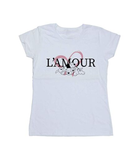 Disney - T-shirt DALMATIANS L'AMOUR - Femme (Blanc) - UTBI16348