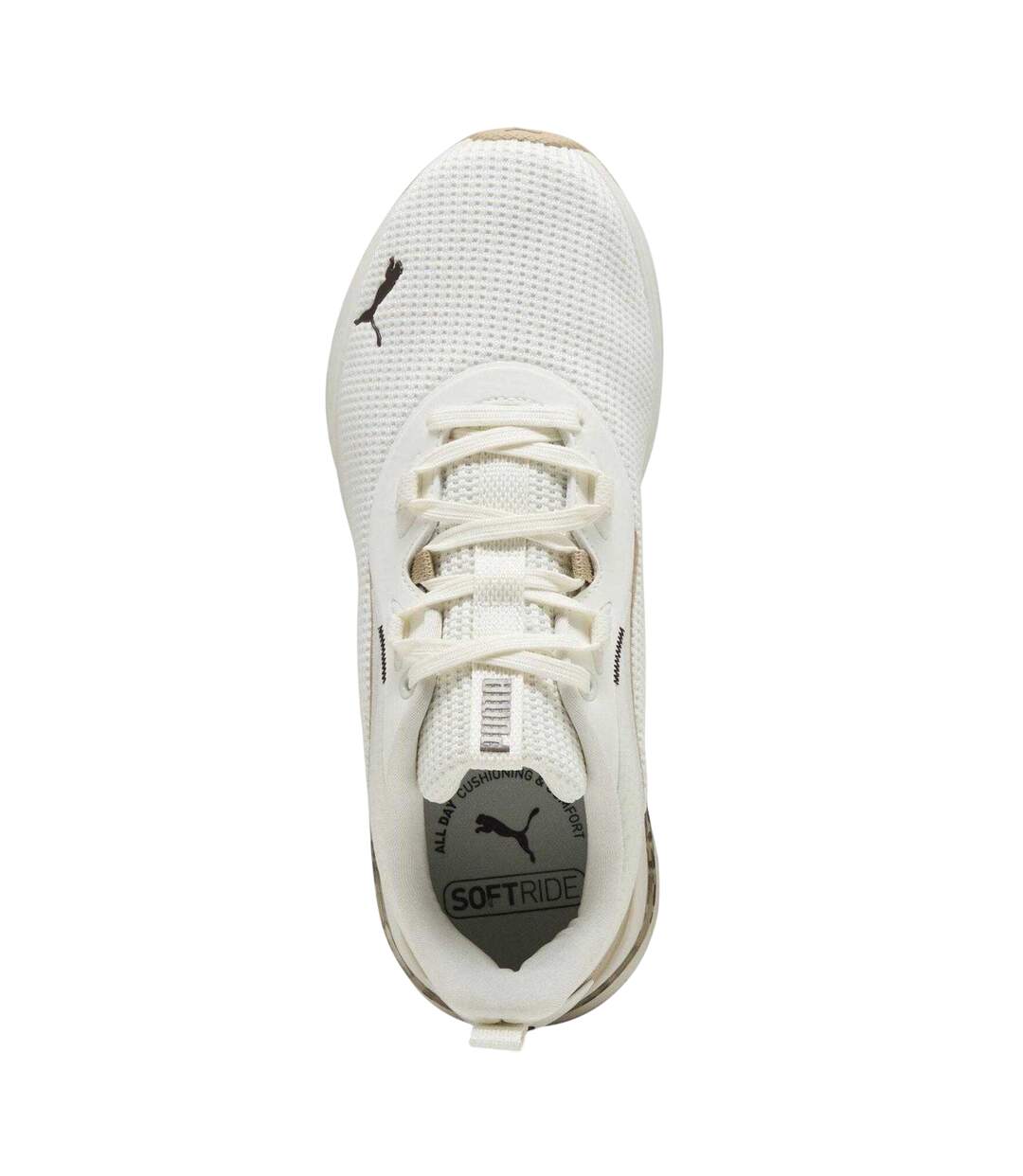 Womens/ladies Animal Print Softride Shoes White Puma-3