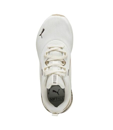 Womens/ladies Animal Print Softride Shoes White Puma
