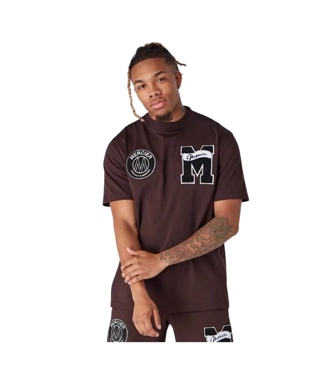 T-shirt homme marron Mercier-1