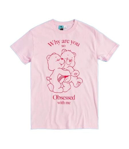 T-shirt Obsessed Adulte Rose Care Bears