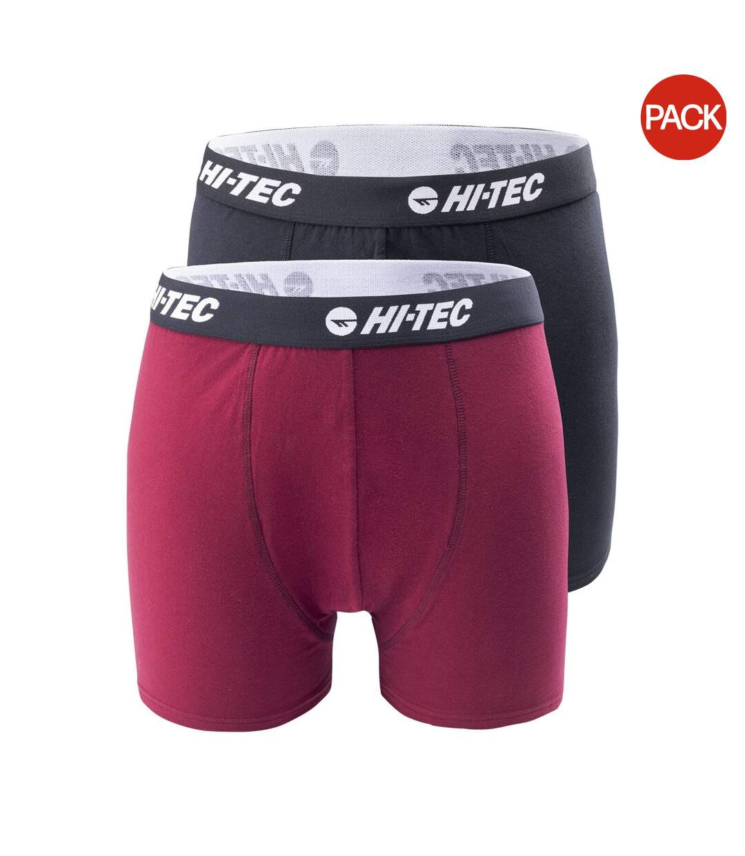 Pack Of 4  Mens Mireio Boxer Shorts  Black Cabernet Hi-Tec-1
