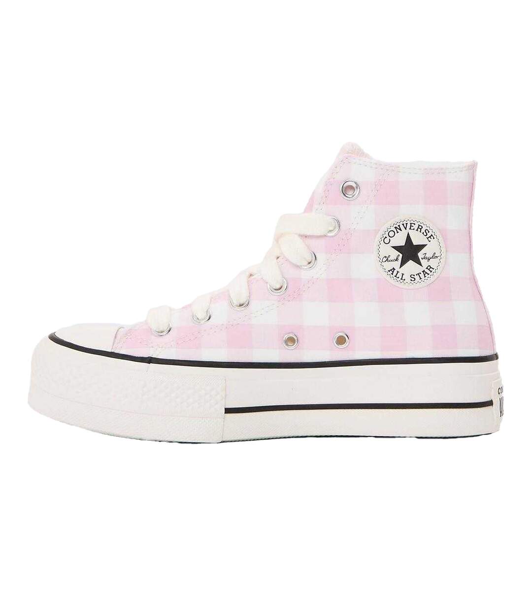Womens/ladies Chuck Classic Platform High Top Trainers Pink Converse-2