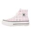 Womens/ladies Chuck Classic Platform High Top Trainers Pink Converse-2