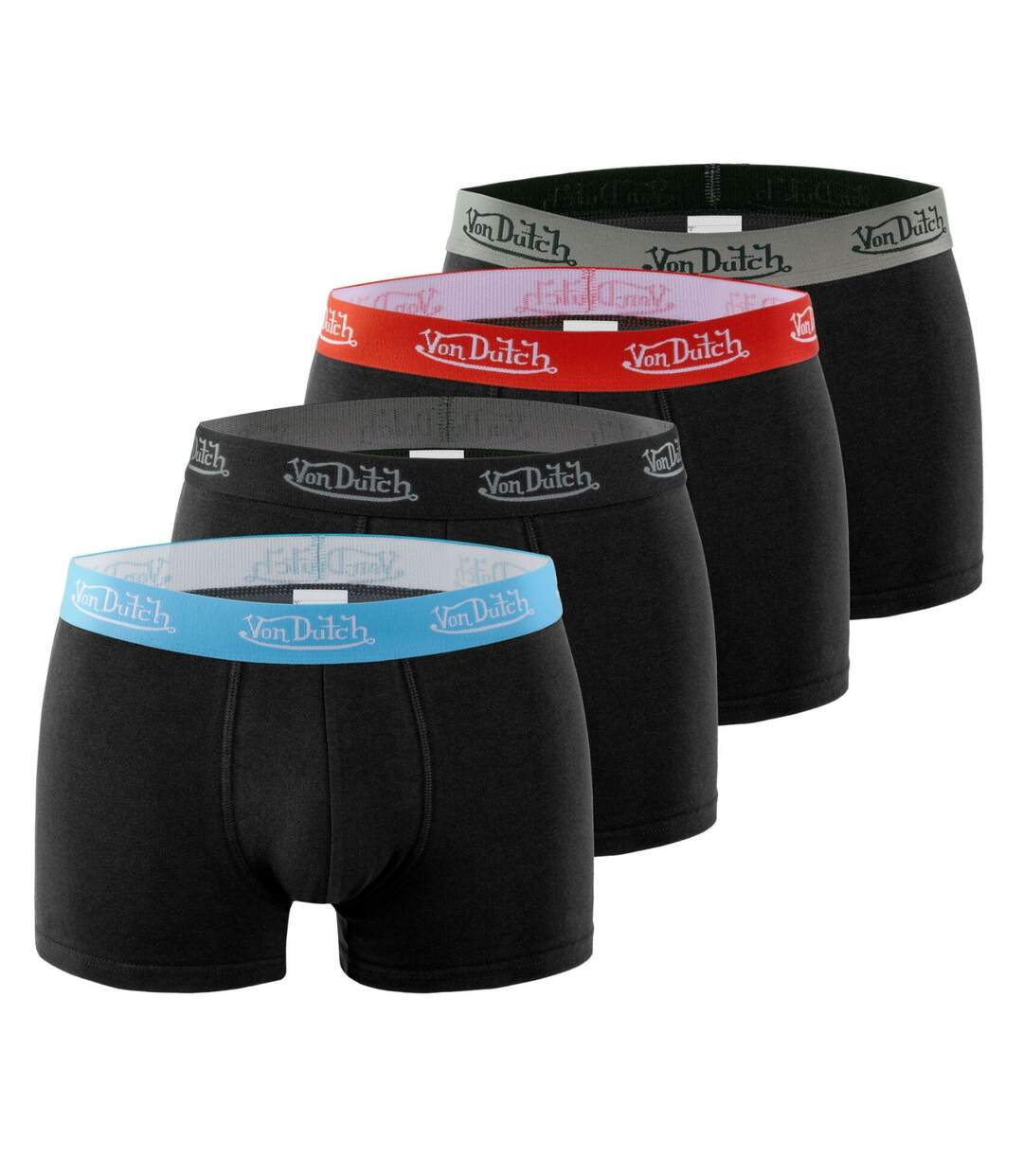Lots de 4 boxers homme en coton Basic Vondutch-1