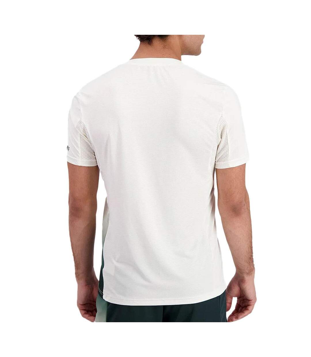Maillot de sport ecru/vert le coq sportif tennis pro-2