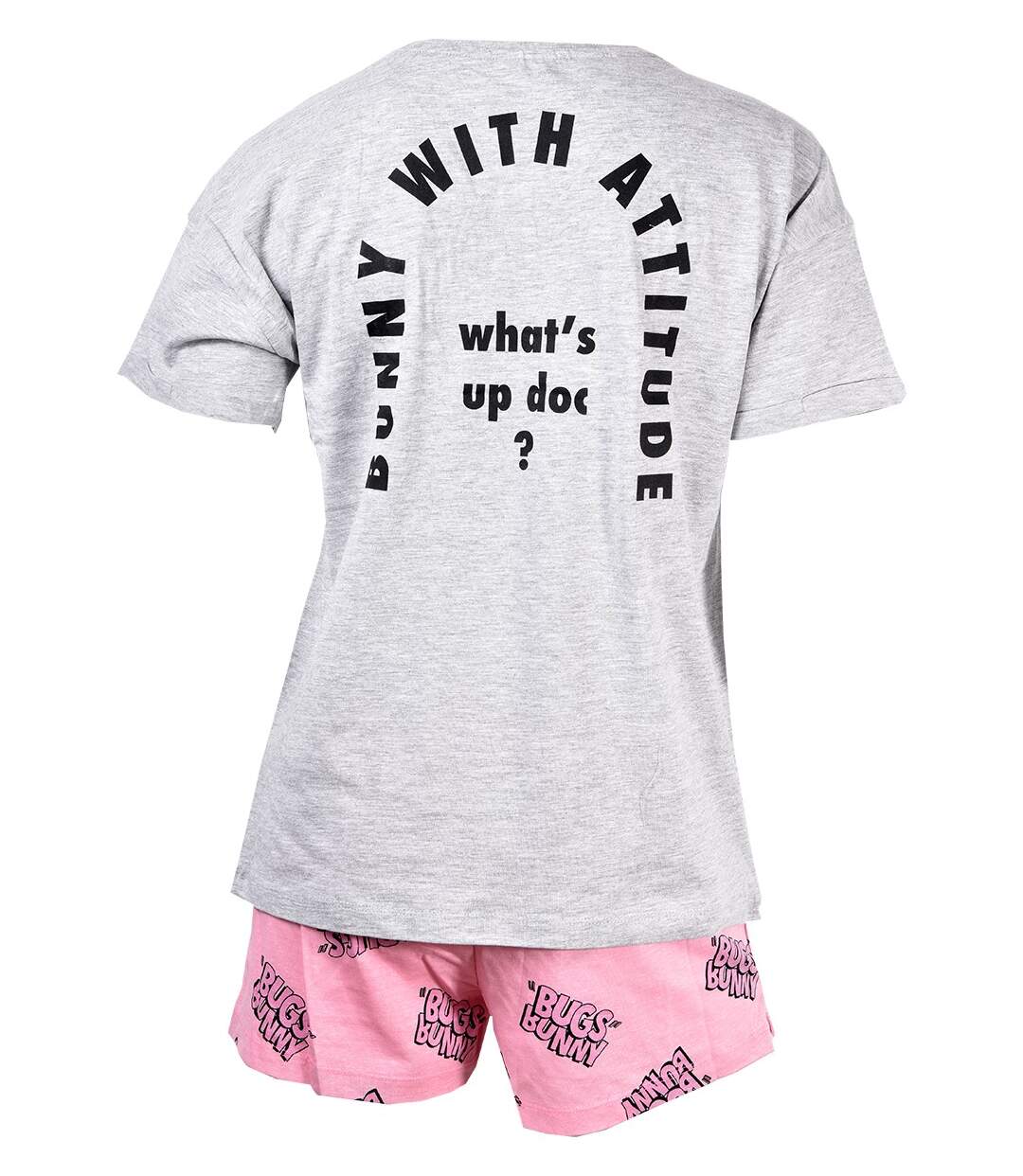 Pyjama Femme LOONEY TUNES EV3526 GRIS BUGS BUNNY-4