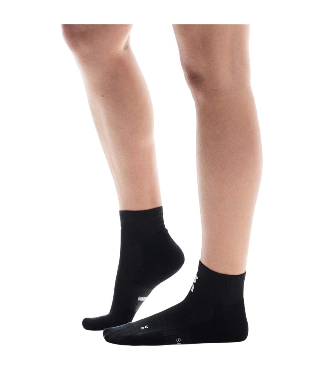 Pack Of 2  Unisex Adult Core Sports Socks  Black On Running-3