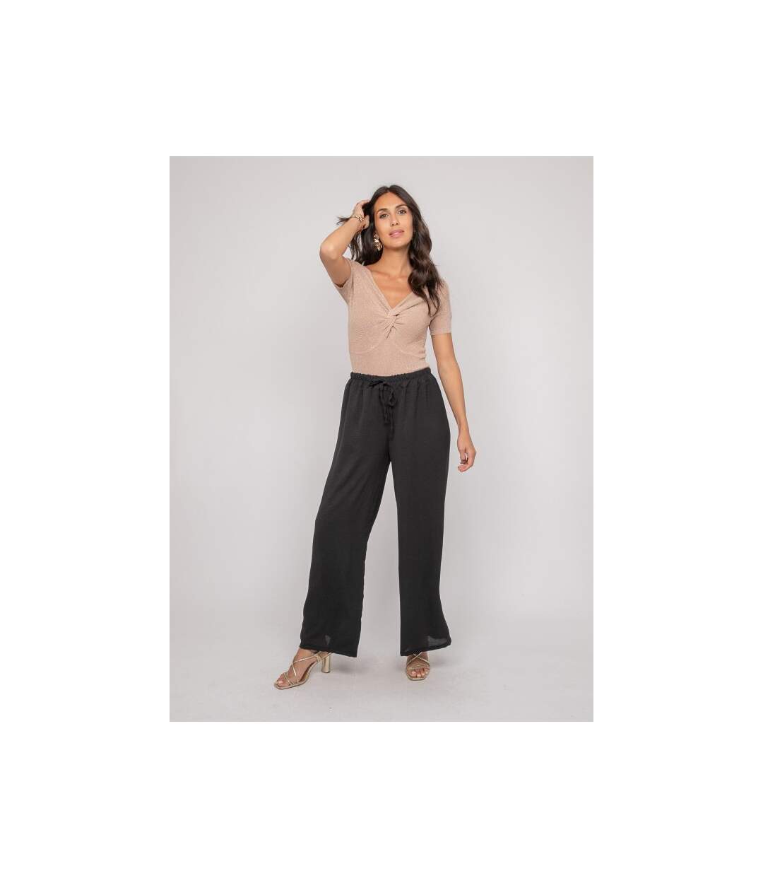 Top manches courtes lurex FEPALA - Dona X Lisa-4