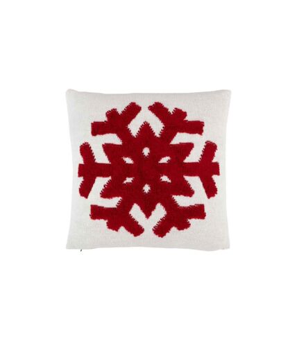 Coussin Déco Glaçon 45x45cm Rouge & Blanc