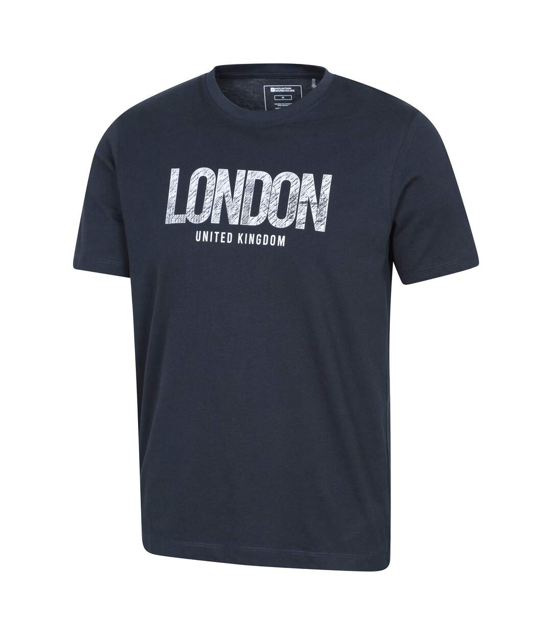 T-shirt Manches Courtes London Homme Bleu Marine Mountain Warehouse-4
