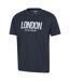 T-shirt Manches Courtes London Homme Bleu Marine Mountain Warehouse-4
