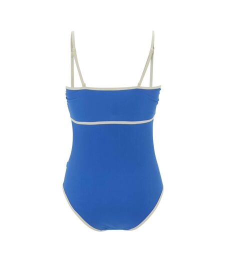Maillot De Bain 1 Pièce À Bretelles Fines Ajustables Motif/style Détail Contrasté Femme Bleu Vif Regatta