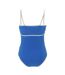 Maillot De Bain 1 Pièce À Bretelles Fines Ajustables Motif/style Détail Contrasté Femme Bleu Vif Regatta-3