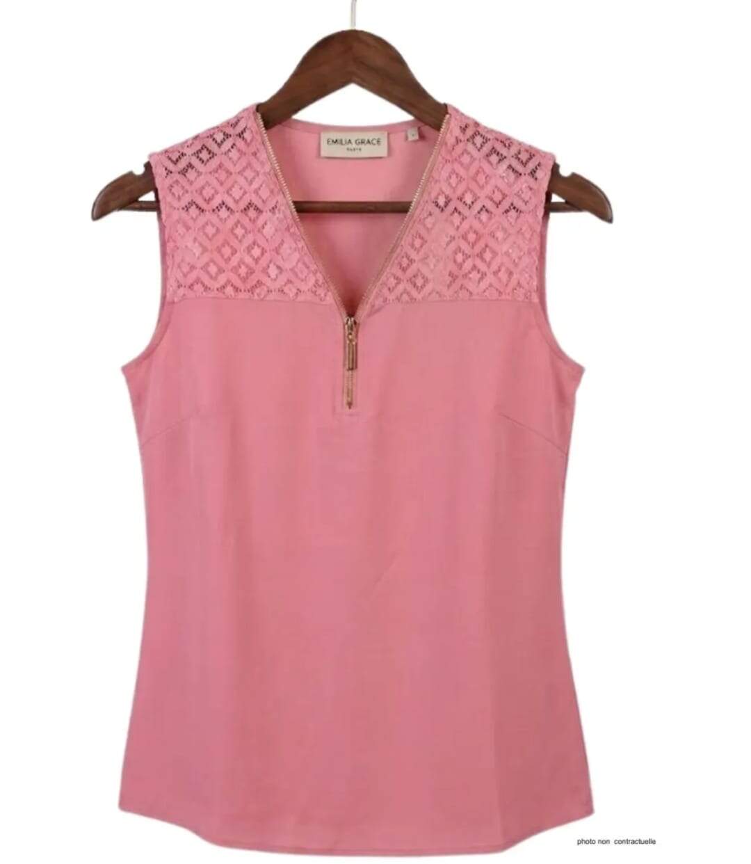 Mayflower CHF3053D Chemisier uni sans manches en crêpe fluide pour un look d'été élégant-2
