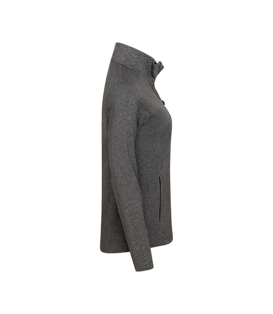 Womens/ladies Adapt Full Zip Fleece Jacket Anthracite Melange Cutter & Buck-3