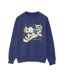 Disney Sweatshirt Womens/Ladies Goofy Reading In Space (Bleu marine) - UTBI28941-1