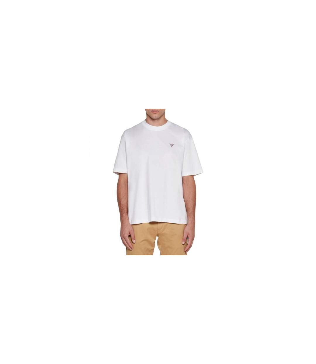 T-shirt Motif/style Logo Brodé Homme Blanc Guess-1