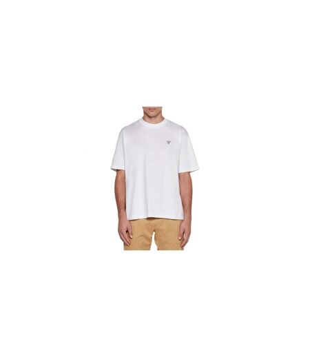 T-shirt Motif/style Logo Brodé Homme Blanc Guess