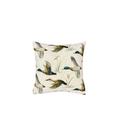 Country duck cushion cover one size cream/green/brown Evans Lichfield