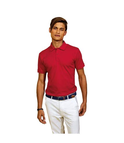 Asquith & Fox Mens Super Smooth Knit Polo Shirt (Cherry Red) - UTRW6026