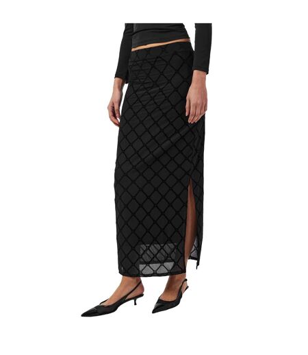 Womens/ladies Geometric Pencil Skirt Black Hugo