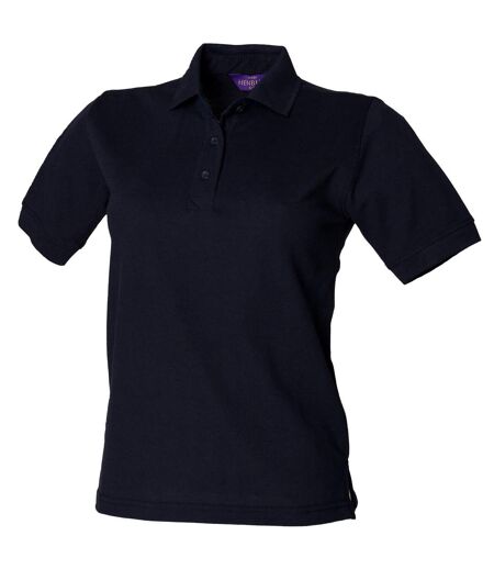 Henbury Womens/Ladies 65/35 Polo Shirt (Navy)